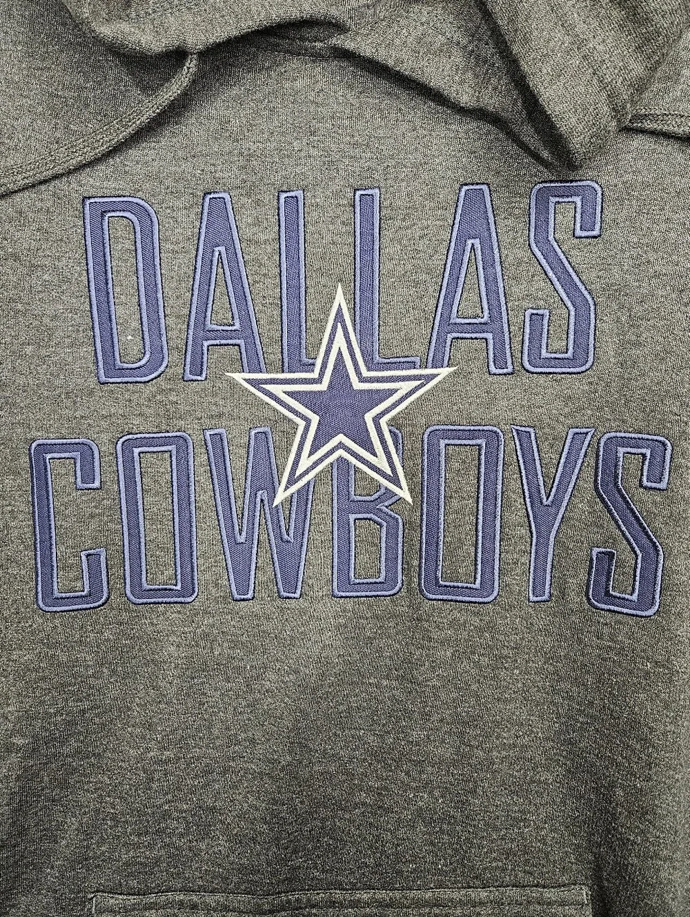 Dallas Cowboys NWOT Authentic Gray Pullover Hoodie Mens 2XL NFL Star Logo